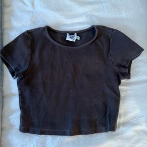 Ribbed chocolate baby tee